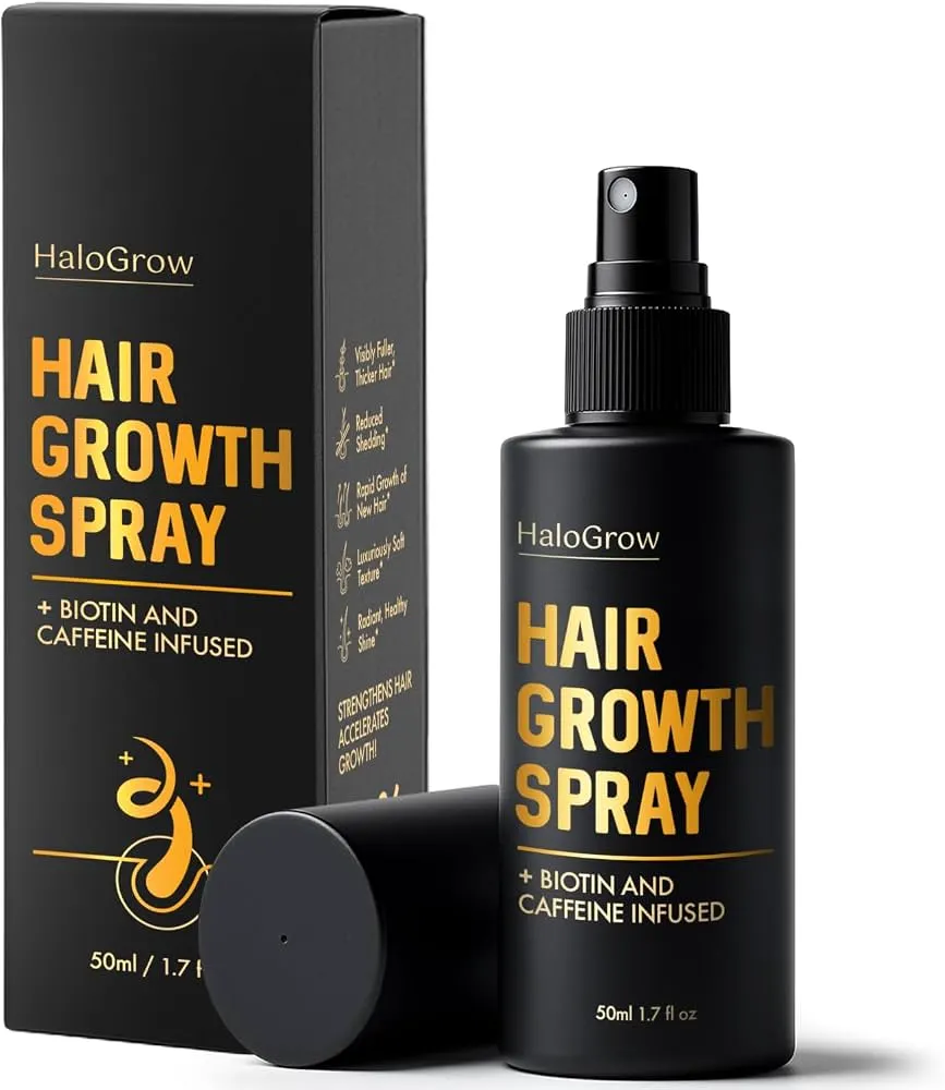 HaloGrow Hair Spray Product Evaluation Bottle